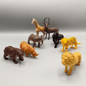 Bring the animal kingdom to life with this miniature toy set for kids! Perfect for imaginative play and learning about different animals-four.