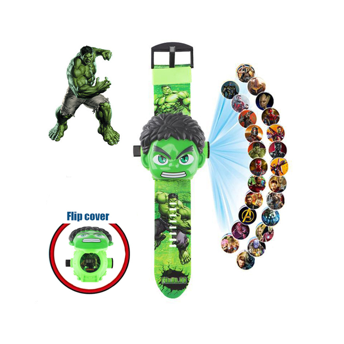 Hulk Superheroes Disney Children Watch 3D Projection Cartoon