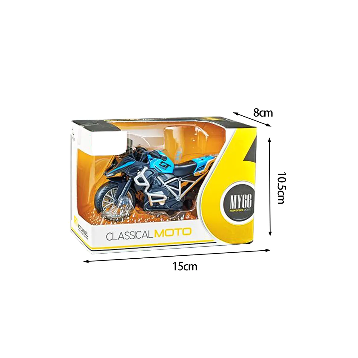 Diecast Motorcycle Toy with Sound and Light-4