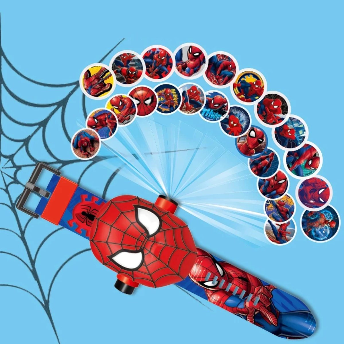 Spiderman Superheroes Disney Children Watch 3D Projection-one Cartoon-two