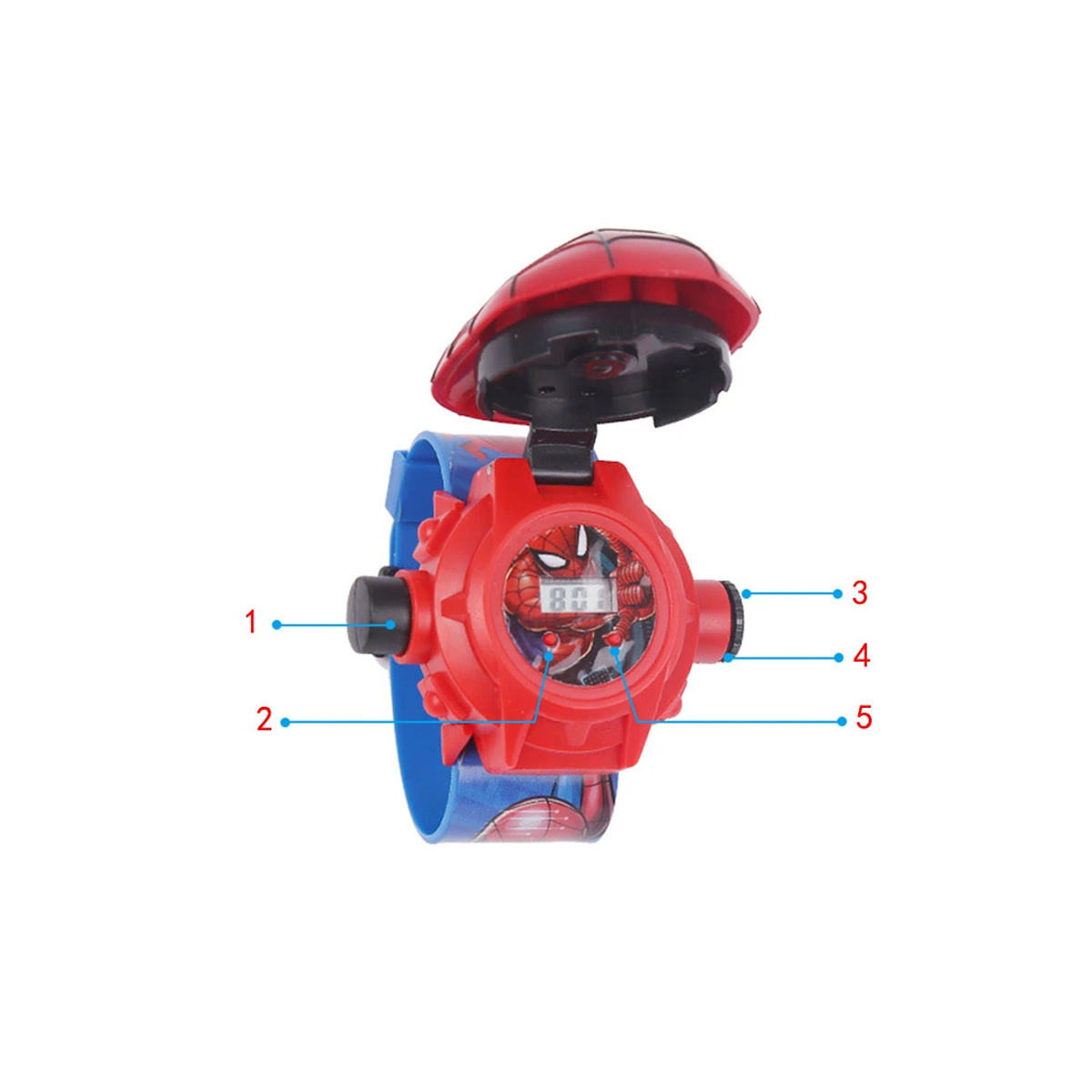 Spiderman Superheroes Disney Children Watch 3D Projection-one Cartoon-four