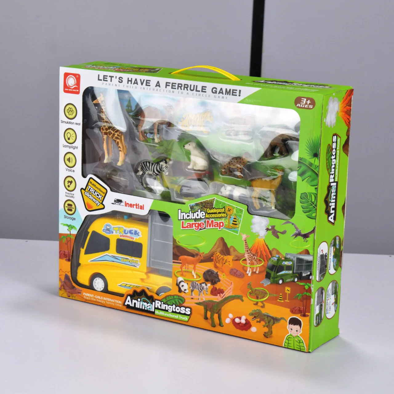 Animal Ring Toss Multifunction Storage Truck-five