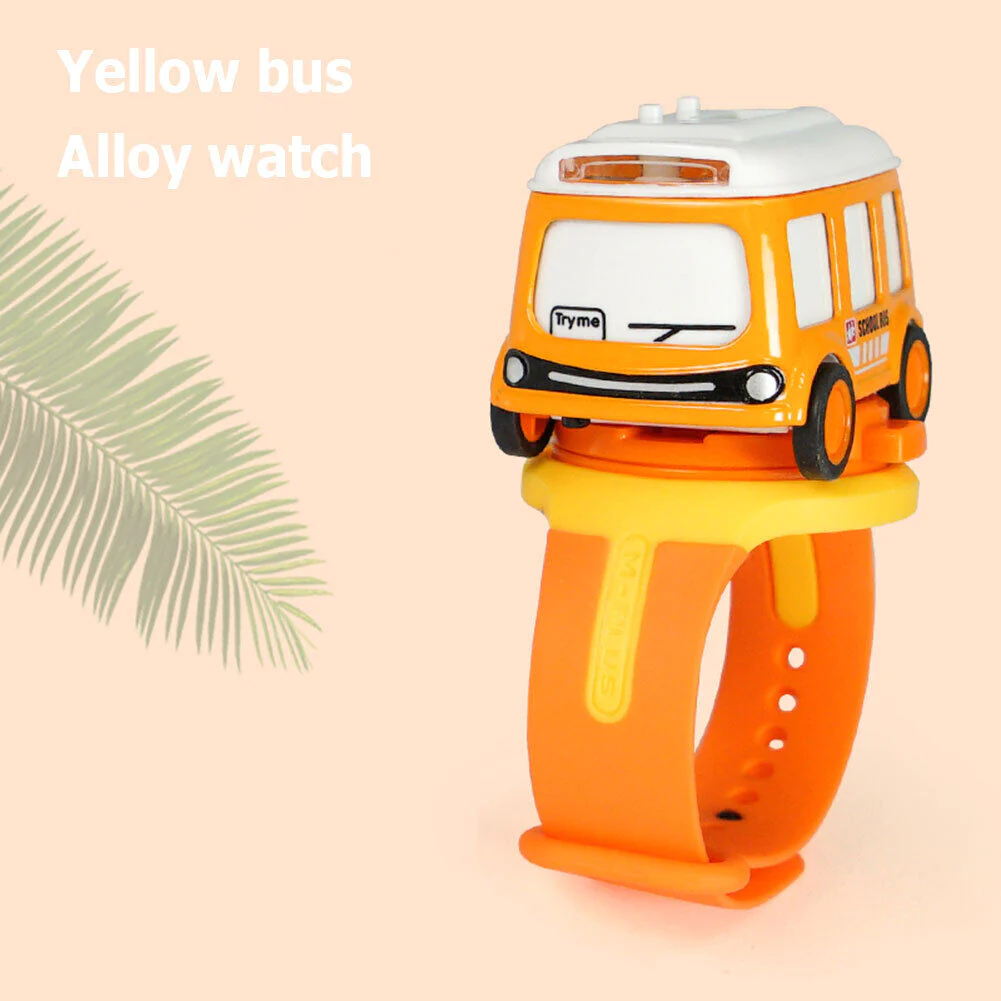 Metal Body Watch Bus Toy Hand Sensor Light & Sound Free Wheel-three