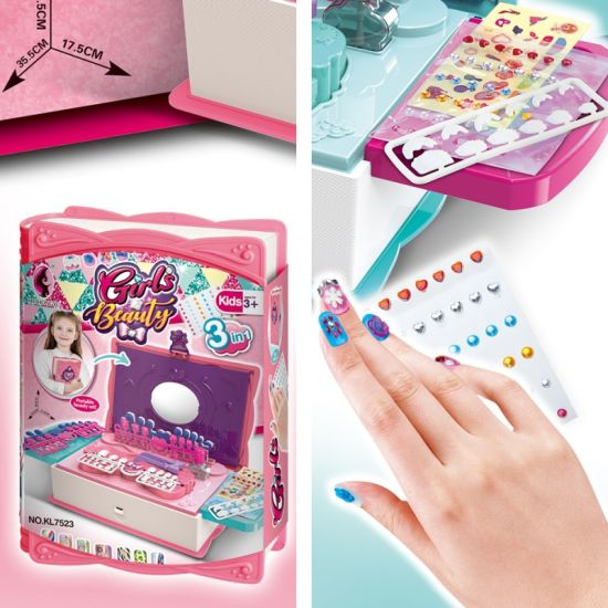 3 in 1 Beautiful Book Shape Nail Art Set-four