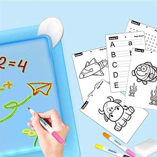 3D Magic Drawing Board With Light For Kids-three