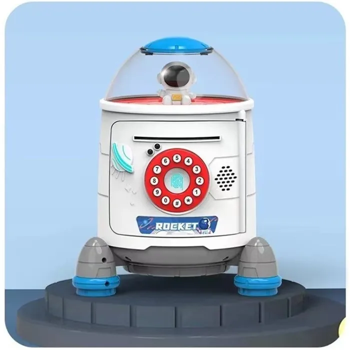 Space Rocket Electronic Money Bank With Light & Sound-five