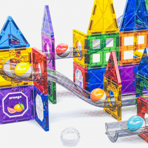 Brighten up your kid's play time with this 101-piece magnetic blocks set. Perfect for interactive learning and building coordination skills in children aged 8 and above-five.