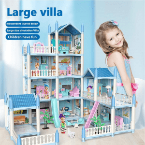 11 Rooms 2 Terrace 3D Assembled DIY Doll House-four