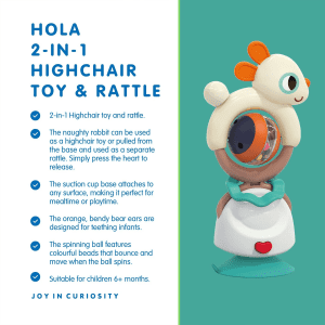 Hola 2-in-1 Highchair Toy – Naughty Rabbit-1