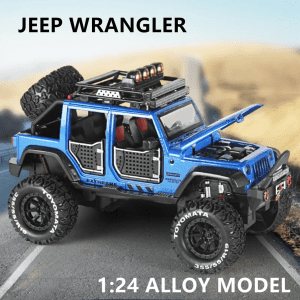 Diecast Model Jeep Wrangler Big Tire Refit Pickup 1:24 Scale-one