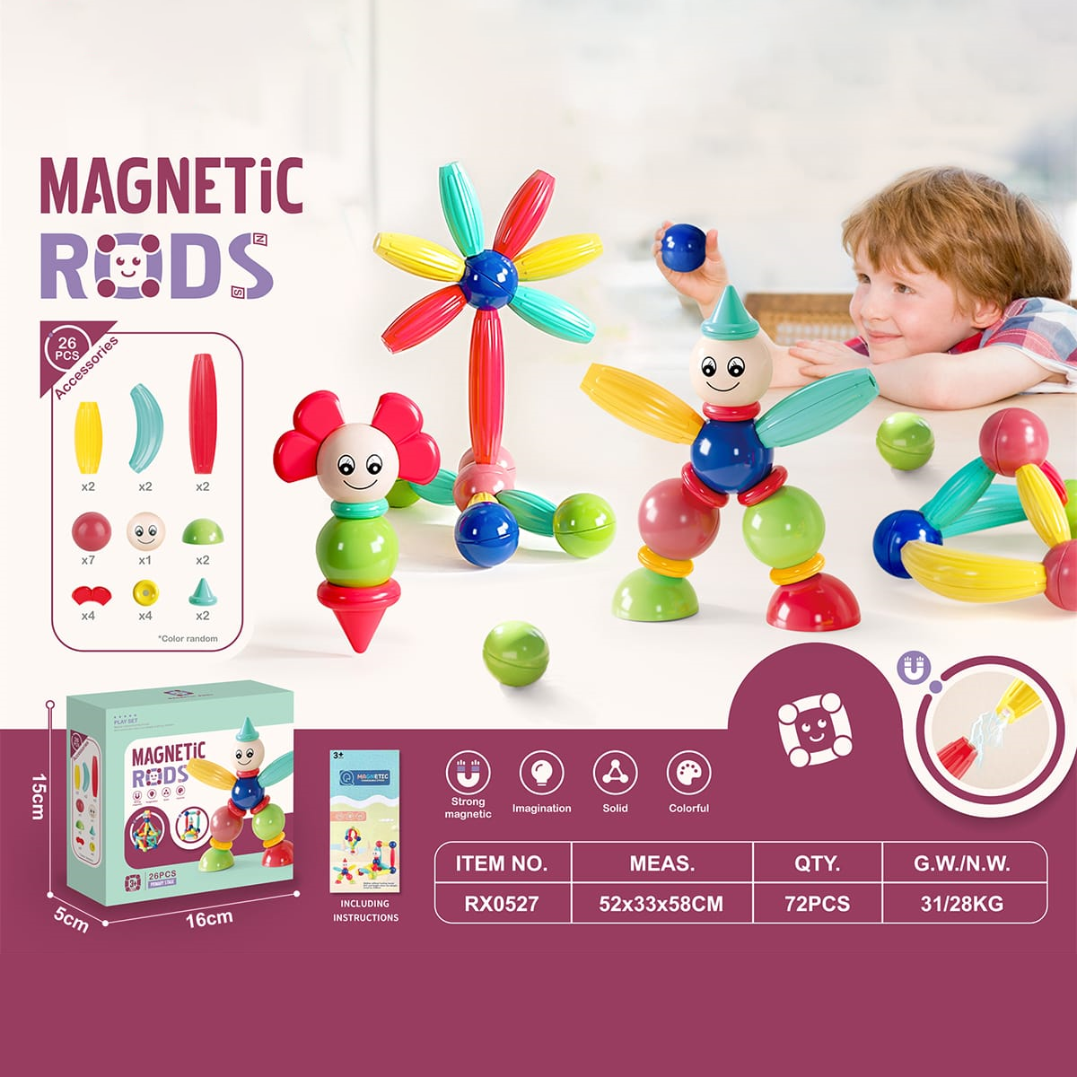 Magnetic Rods Play Set-2