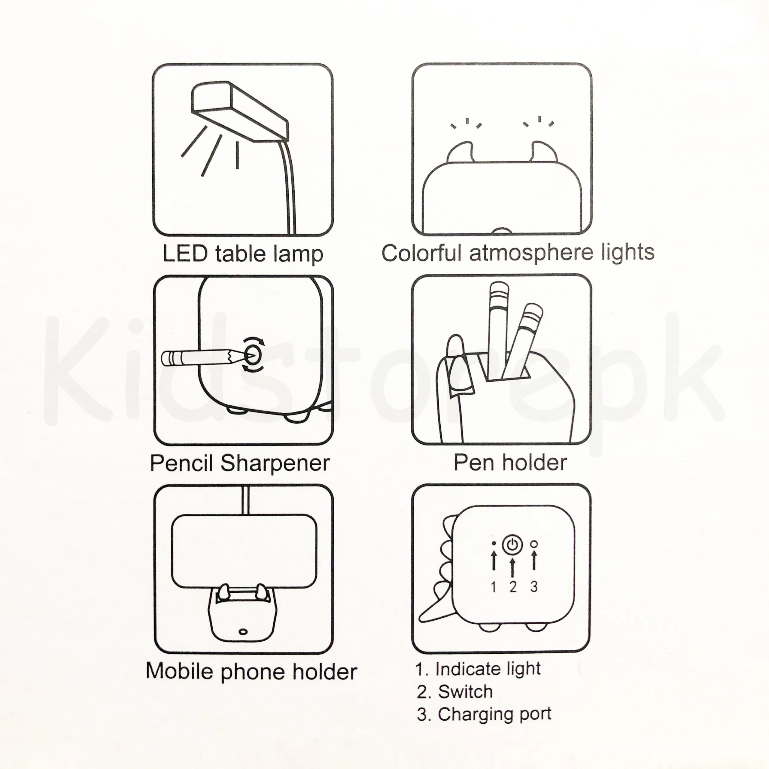 Cartoon Table Lamp with Pencil Sharpener-5