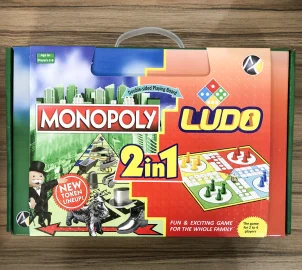 2 in 1 Monopoly & Ludo Board Games-1