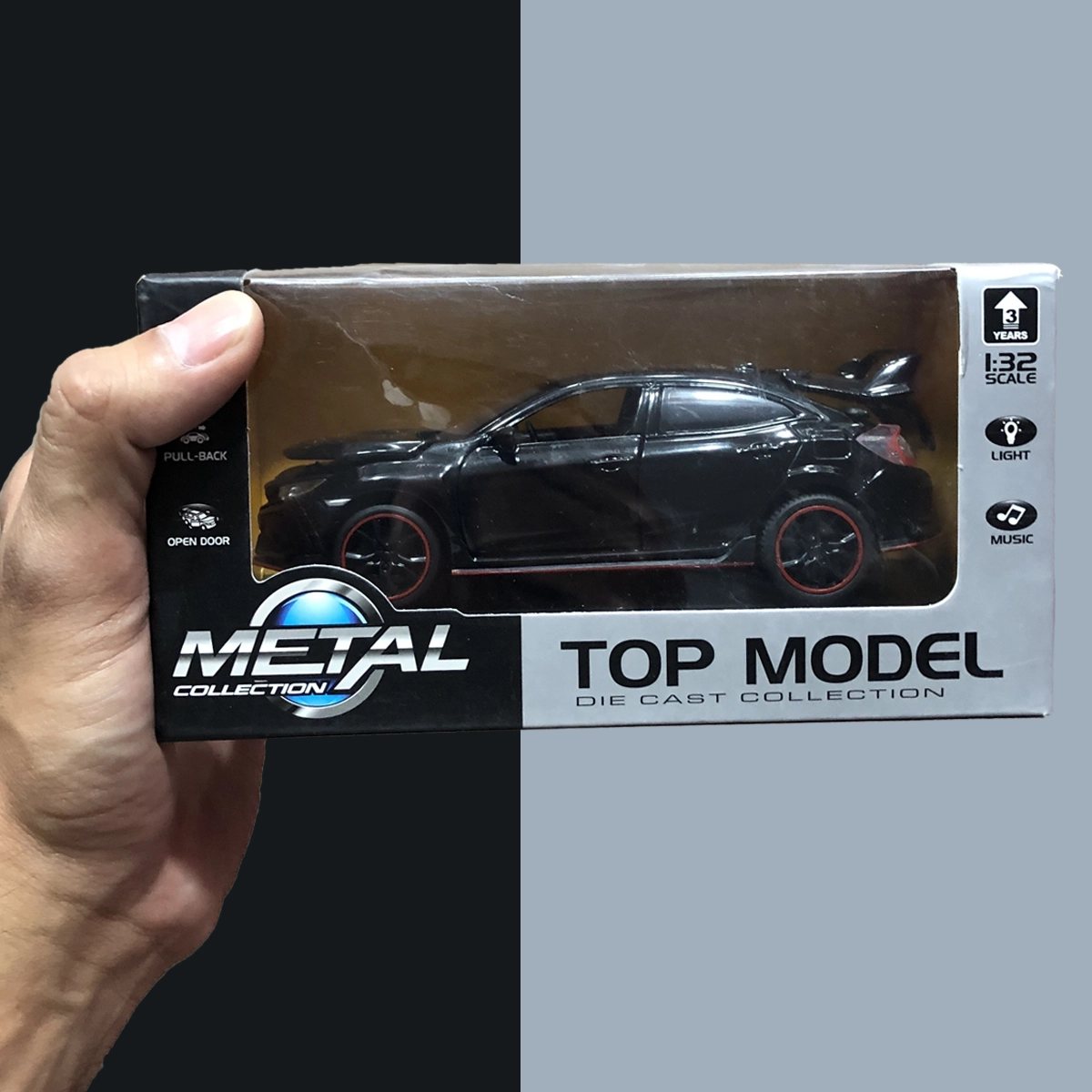 Die Cast Mini Honda Civic Metal Car-3