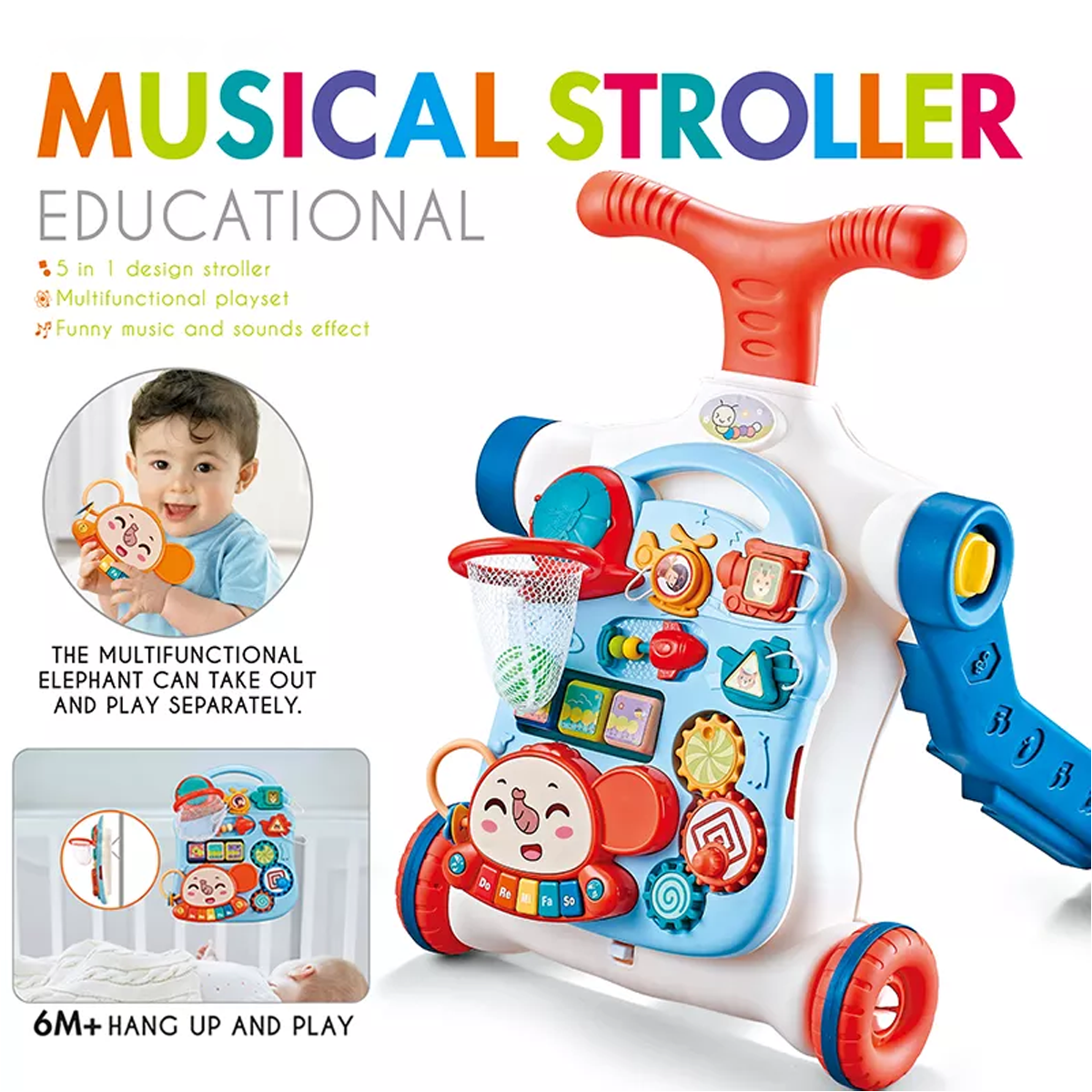 Baby Musical Walker 5 in 1-3