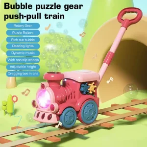 Bubble Blowing Toy Train with Lights and Sound-2