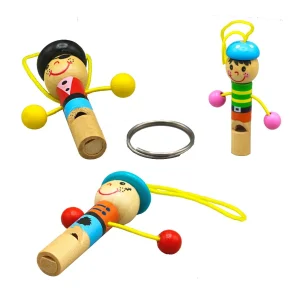 Wooden Whistle & Keyring-1