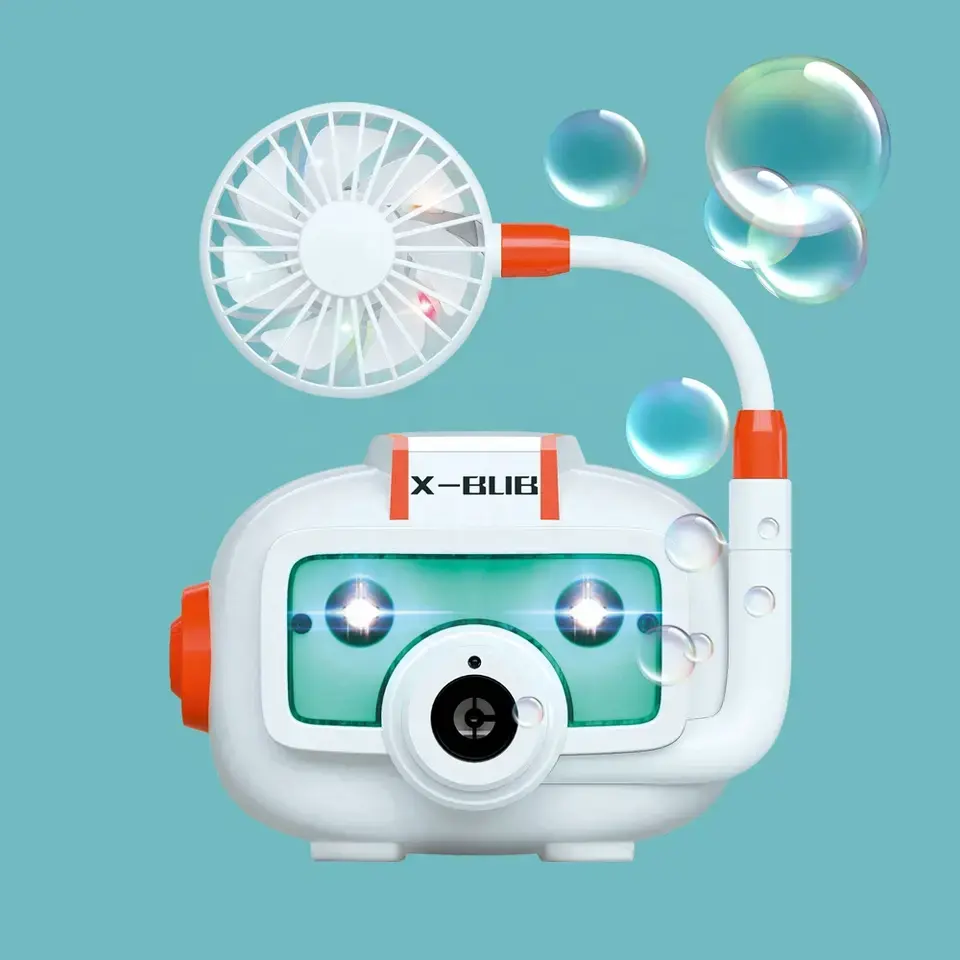 Electric Bubble Machine With Mini Fan-3